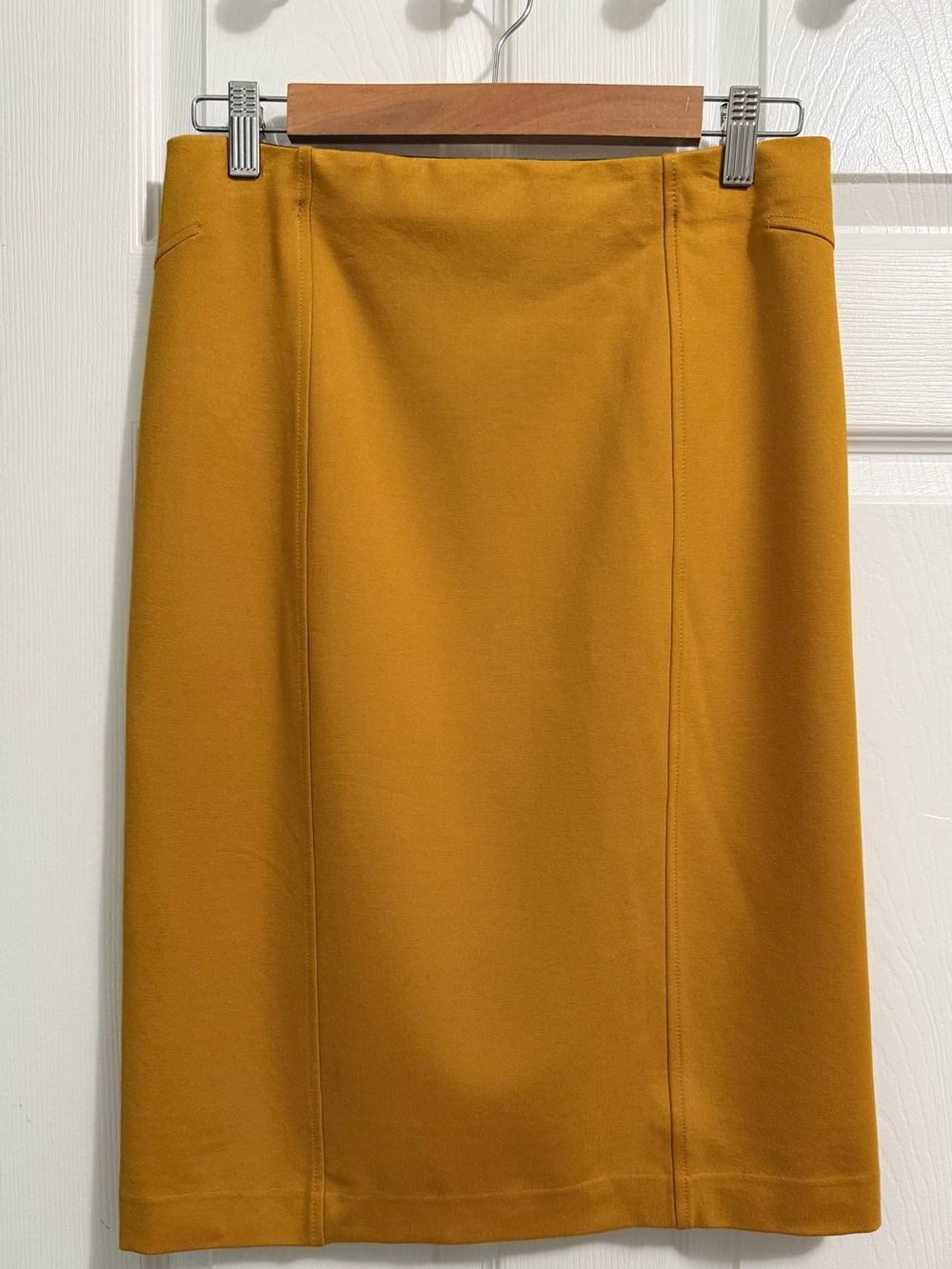 Jane and Mercer Mustard Pencil Skirt